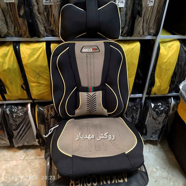 روکش صندلی اطلس پارچه برزنت سنگین طرح گوچی (تولیدی مهدیار)